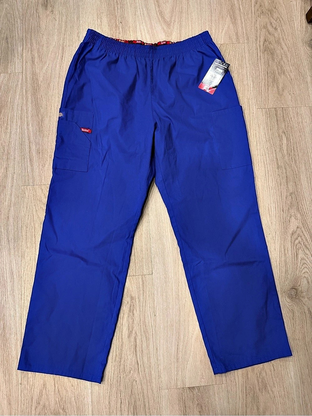 Dickies EDS Signature Pull-On Scrub Pant 86106P Straight Leg Blue Large